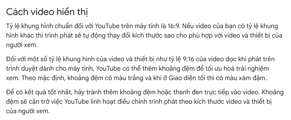 YouTube Help says the standard ratio on a computer is 16:9 and advises against adding padding or black bars to a video