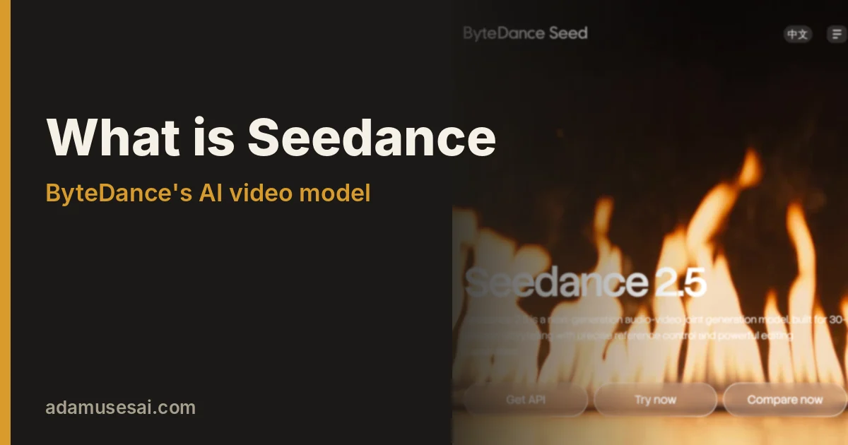 What is Seedance? ByteDance's AI video model, pricing 2026