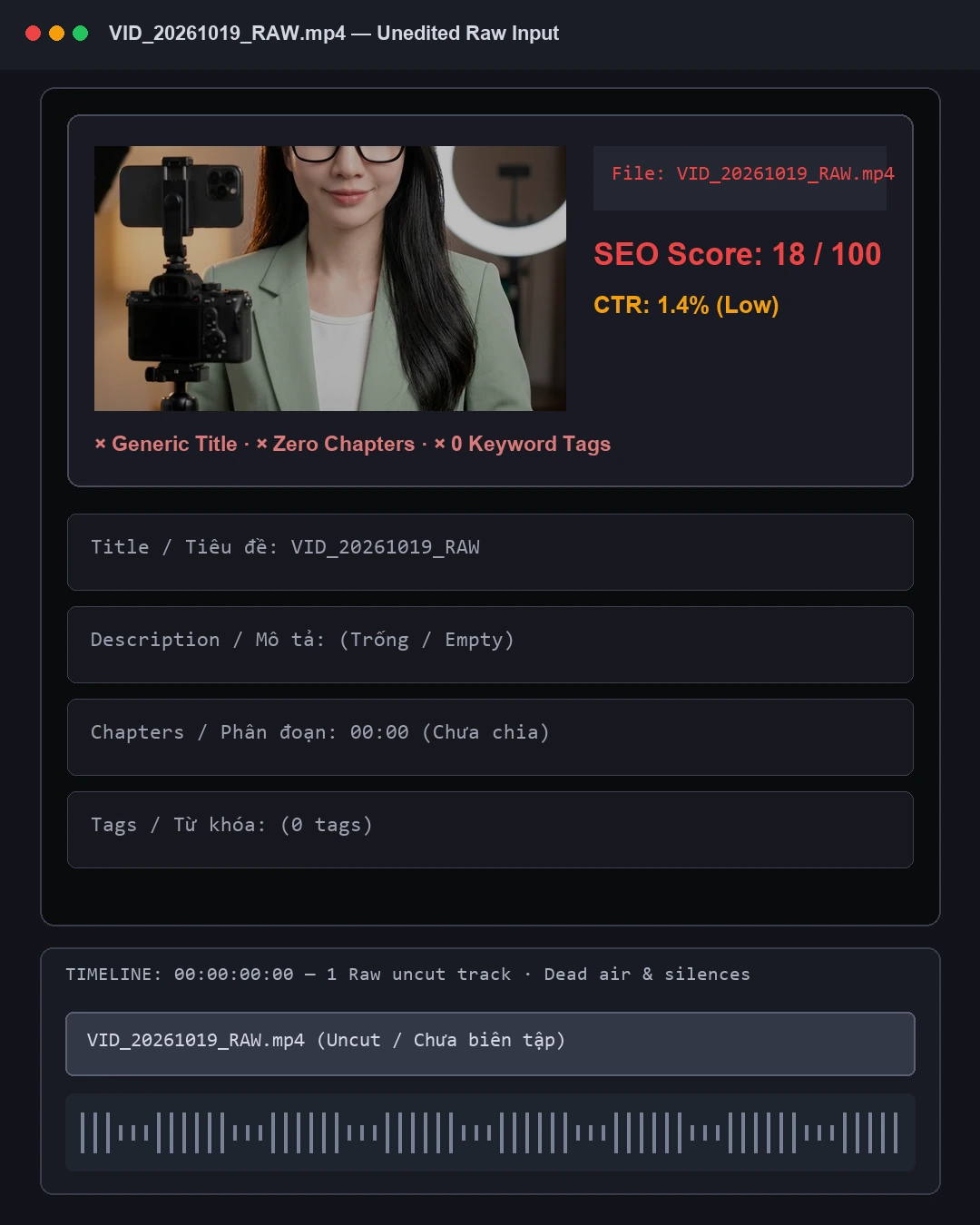 seo-video-youtube: Before using skill (Manual process)