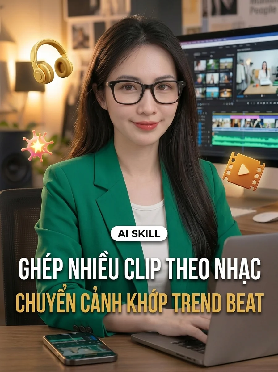 Trending Audio Multi-Clip Assembler
