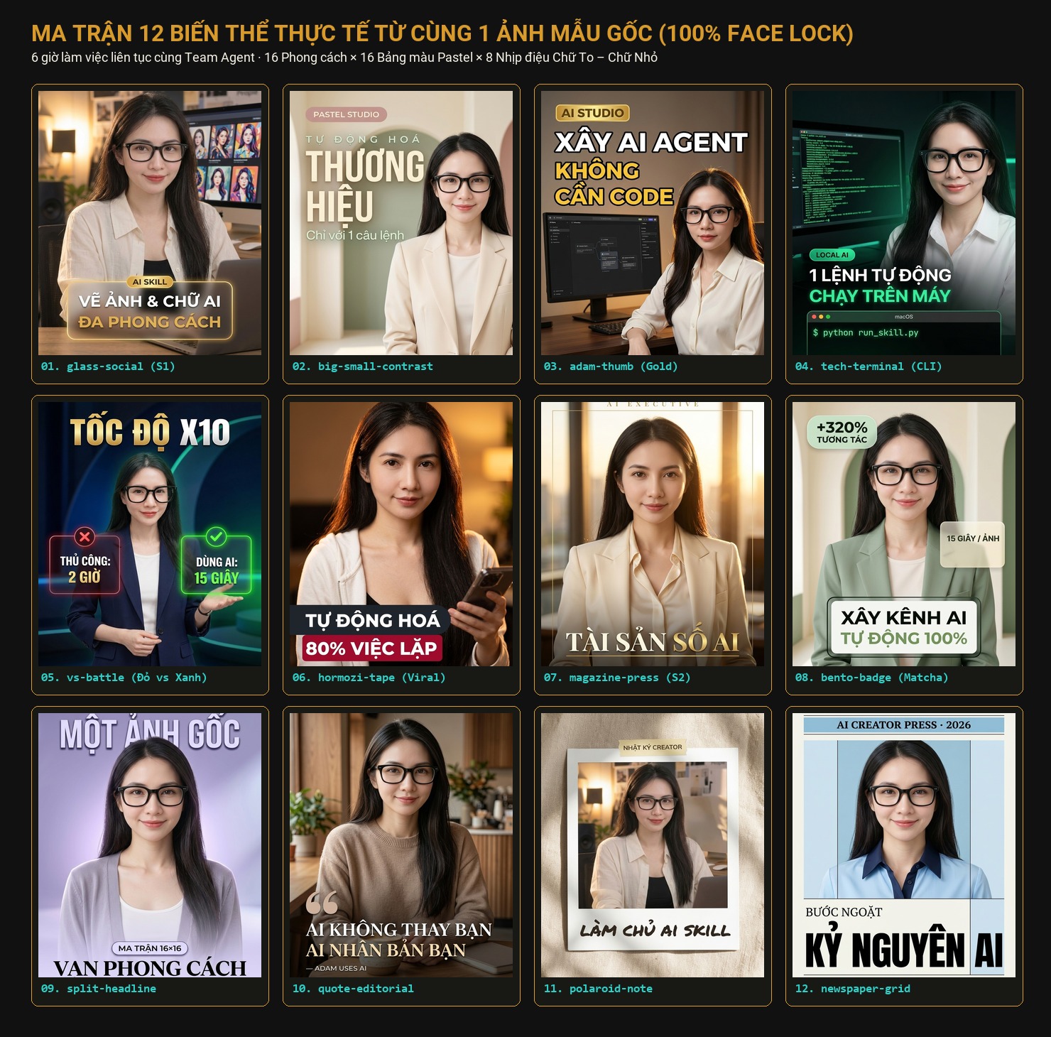 12 phong cách nhận diện thương hiệu cá nhân